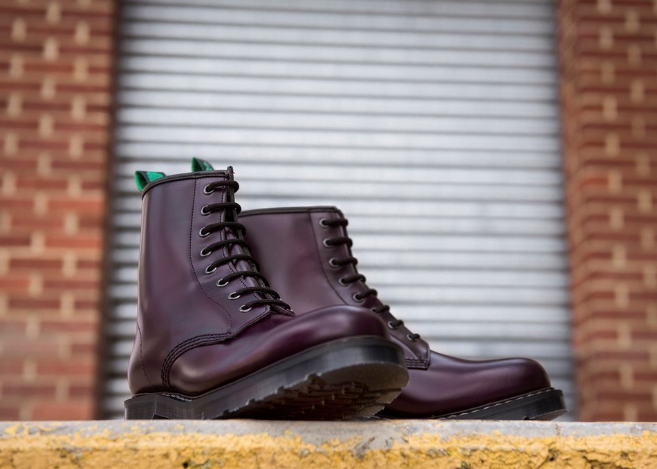Solovair Hi-Shine 8 Eye Derby Støvler Dame Lilla | S8-551-PUR-G-030