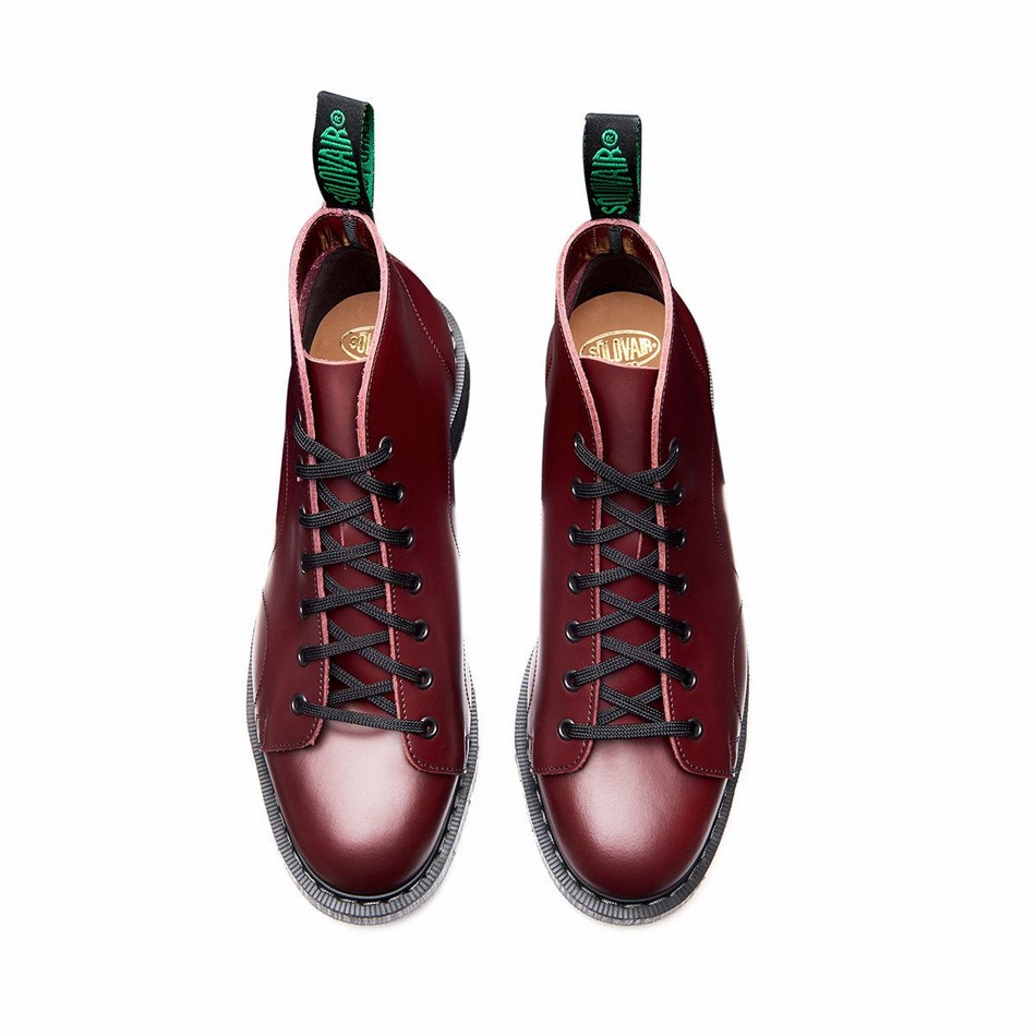 Solovair Hi-Shine Abestøvler Dame Rød | S7-116-OX-G-030