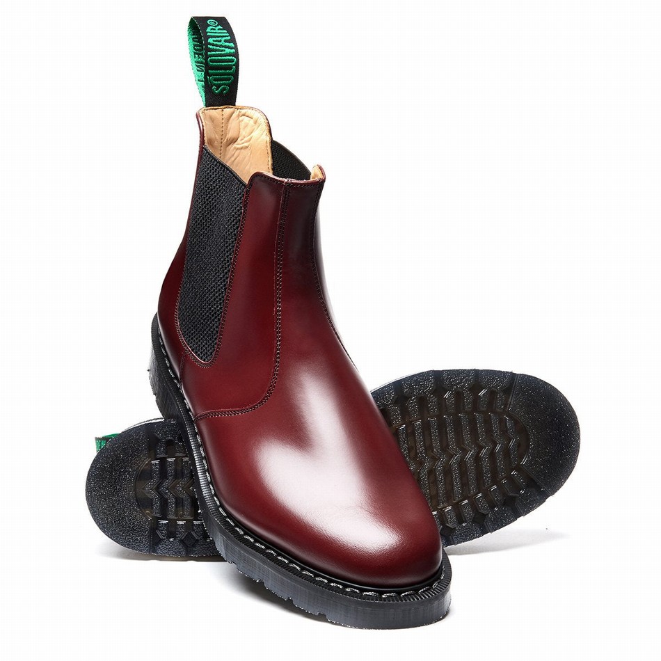 Solovair Hi-Shine Dealer Støvler Dame Rød | S0-900-OX-G-030