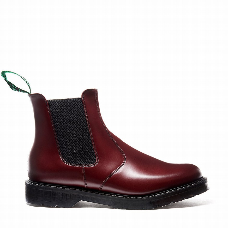 Solovair Hi-Shine Dealer Støvler Dame Rød | S0-900-OX-G-030