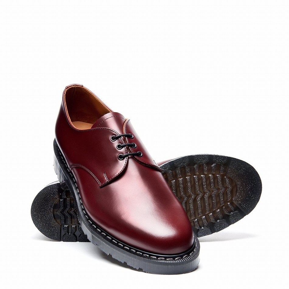 Solovair Hi-Shine Gibson Sko Dame Rød | S3-995-OX-G-030