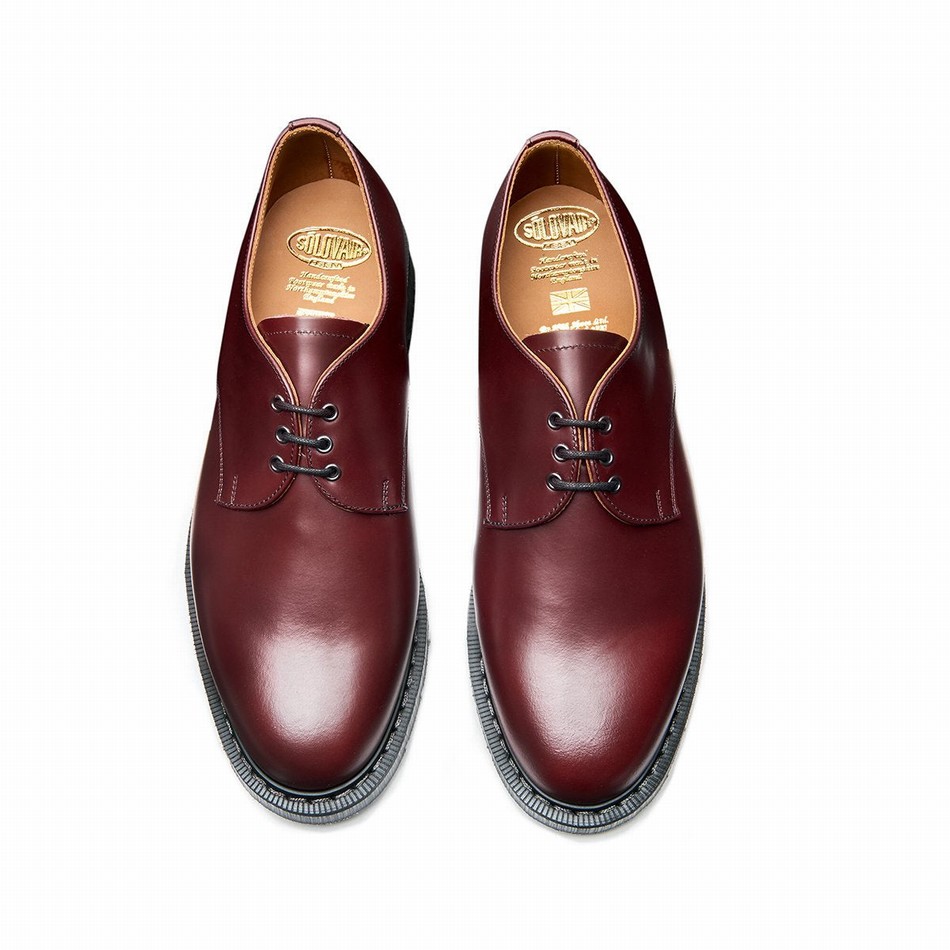 Solovair Hi-Shine Gibson Sko Dame Rød | S3-995-OX-G-030