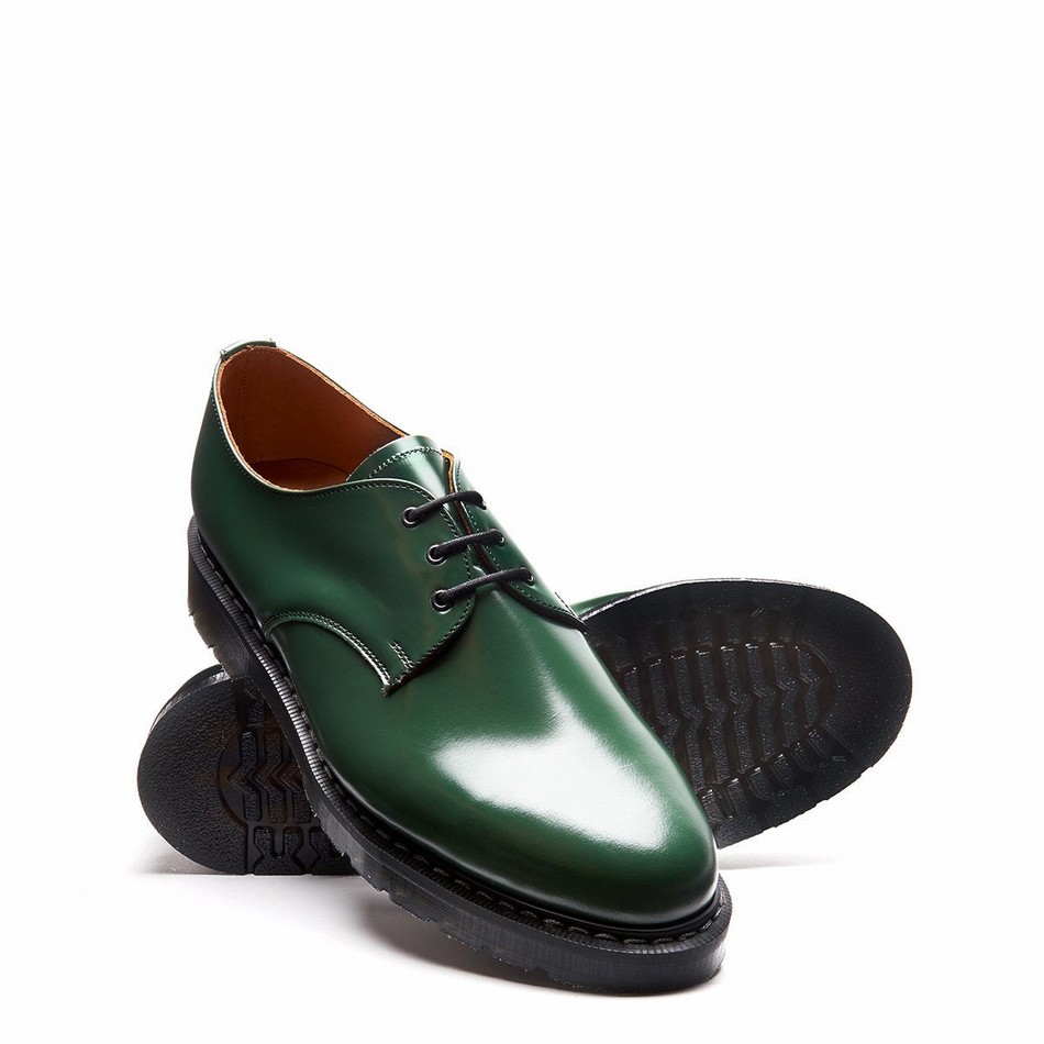 Solovair Hi-Shine Gibson Sko Herre Grøn | S3-995-GN-G-030