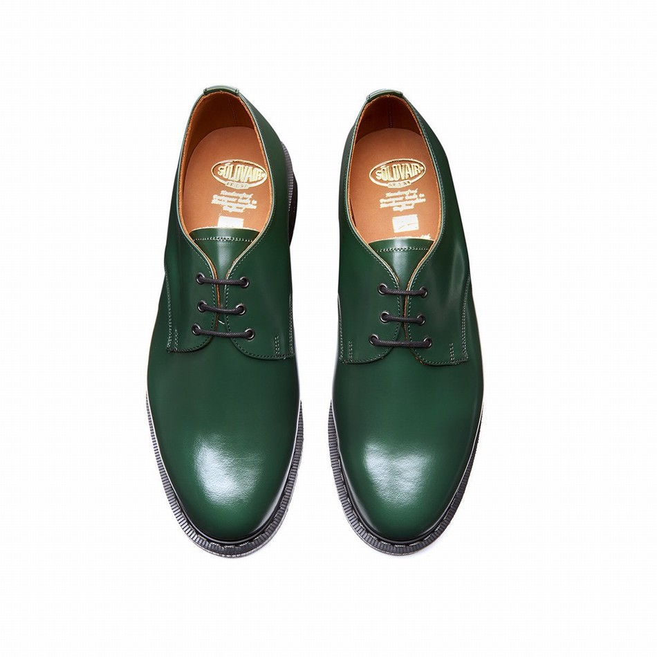Solovair Hi-Shine Gibson Sko Herre Grøn | S3-995-GN-G-030