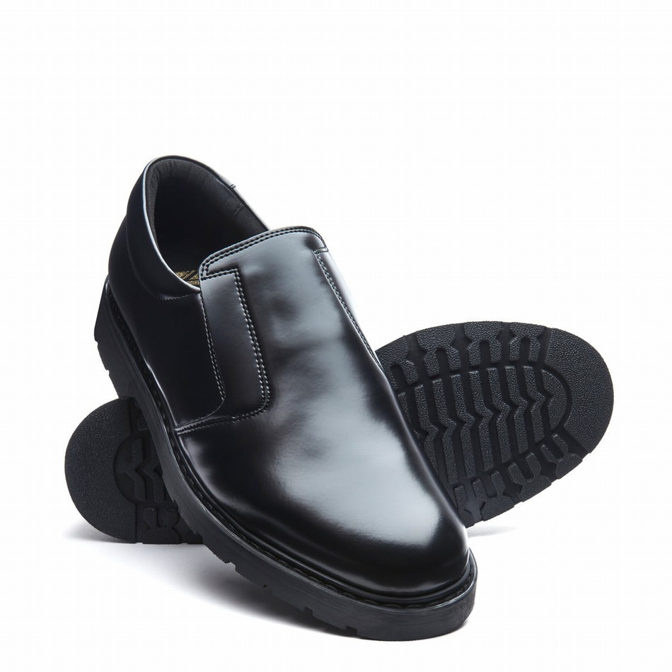 Solovair Hi-Shine Loafers Dame Sort | 763-030