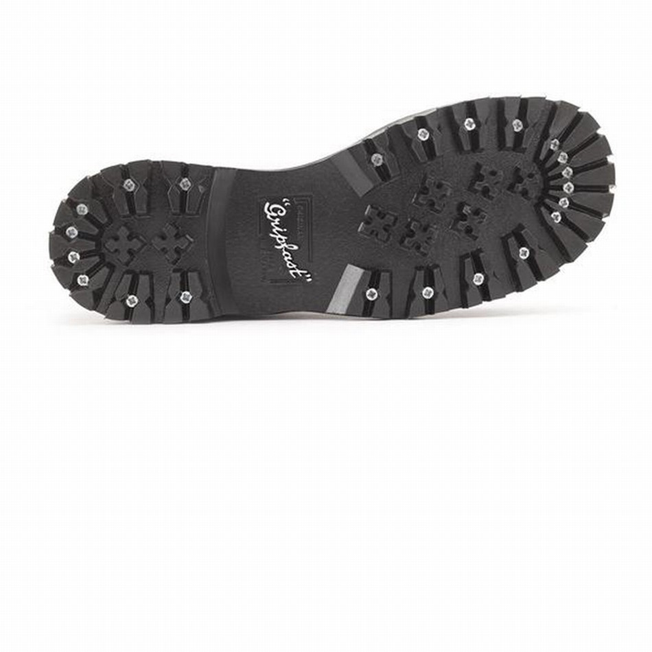 Solovair Hi-Shine Steel Toe Capped Dealer Støvler Herre Sort | GF0-1910-BK-040