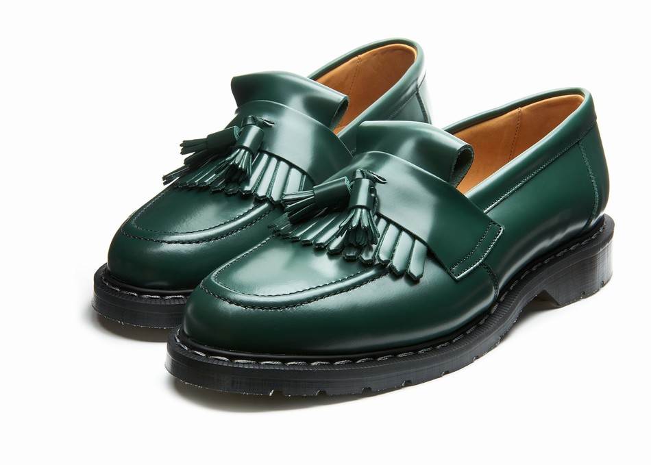 Solovair Hi-Shine Tassel Loafers Dame Grøn | S0-1022-GN-G-030