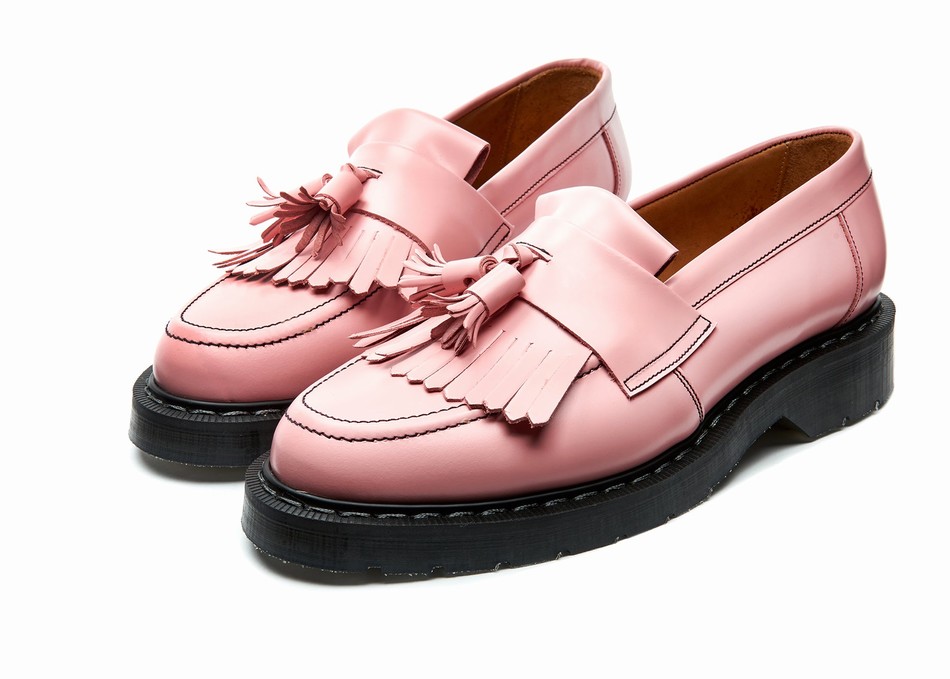 Solovair Hi-Shine Tassel Loafers Dame Lyserød | S0-1022-PK-BL-G-090
