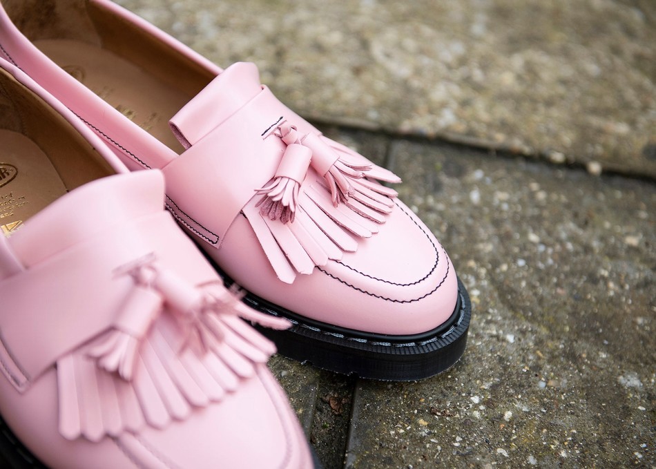 Solovair Hi-Shine Tassel Loafers Dame Lyserød | S0-1022-PK-BL-G-090