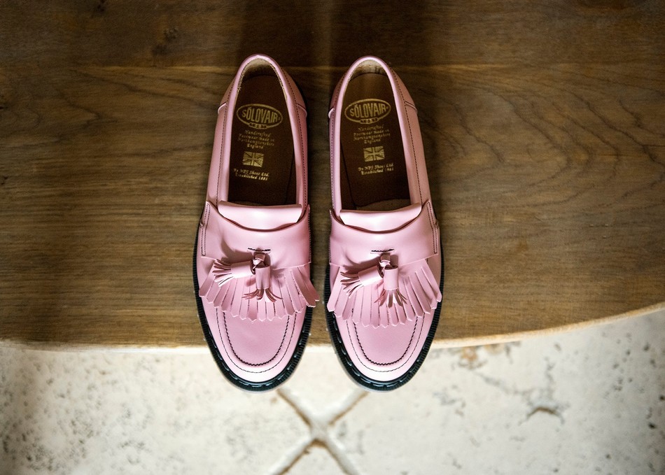 Solovair Hi-Shine Tassel Loafers Dame Lyserød | S0-1022-PK-BL-G-090