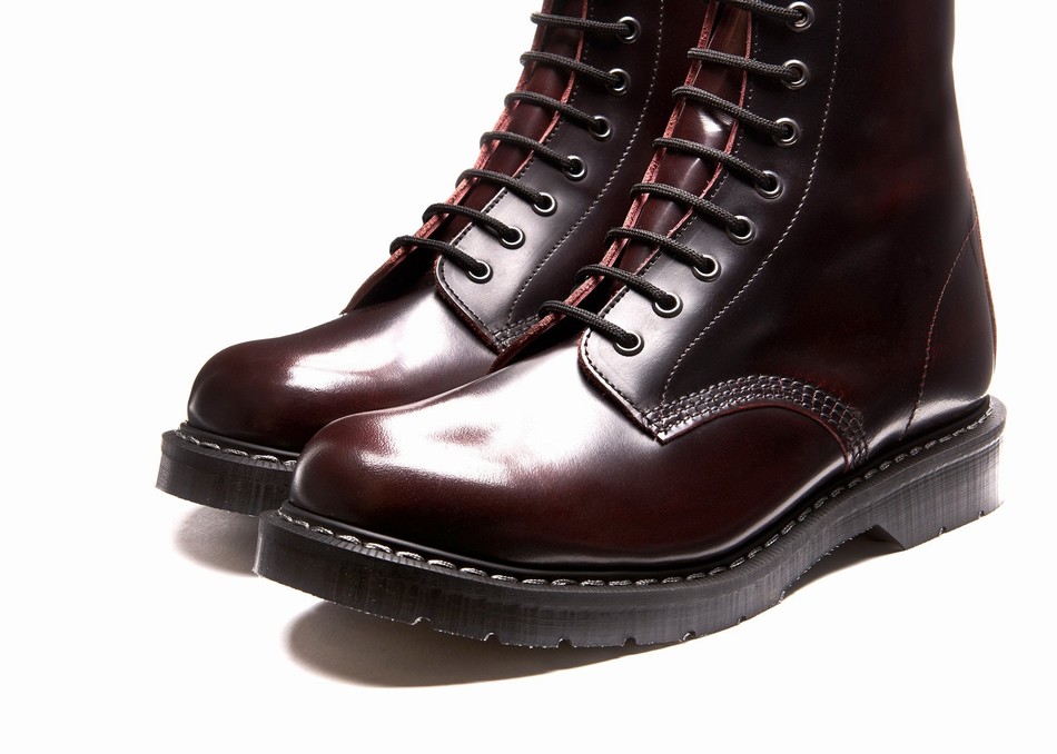 Solovair Rub-Off 11 Eye Derby Støvler Herre Bordeaux | S11-981-BUR-G-030