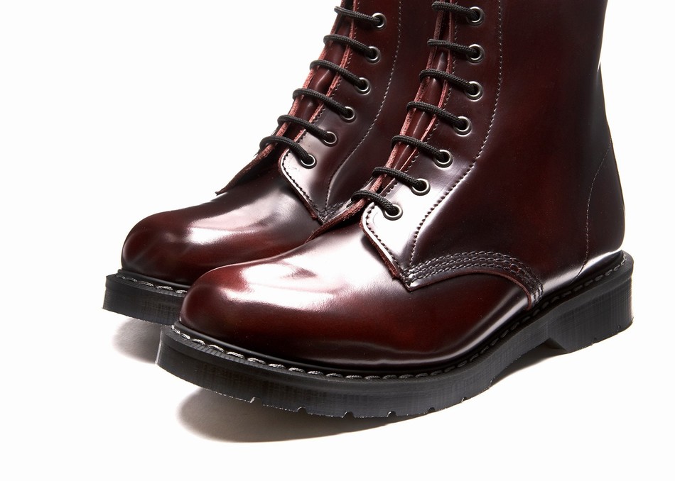 Solovair Rub-Off 8 Eye Derby Støvler Herre Bordeaux | S8-551-BUR-G-030