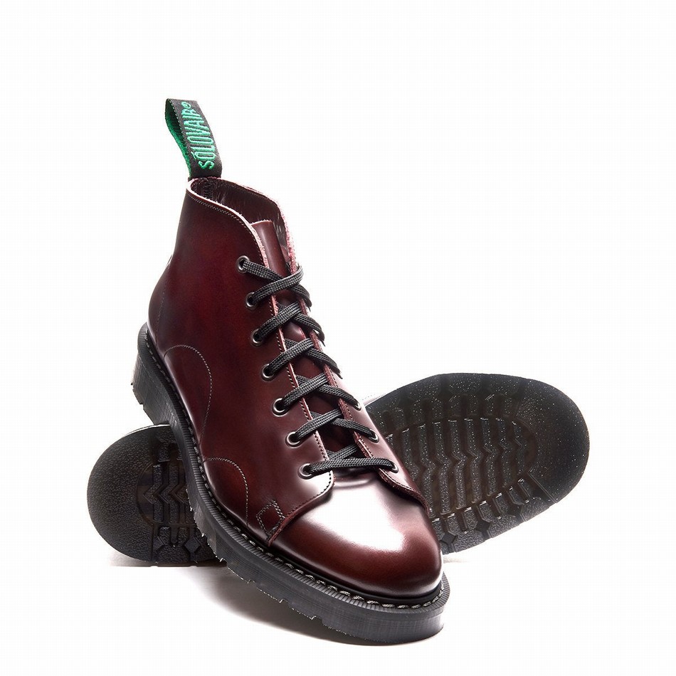 Solovair Rub-Off Abestøvler Herre Bordeaux | S7-116-BUR-G-030