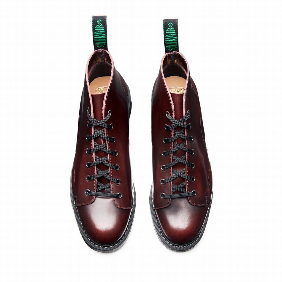 Solovair Rub-Off Abestøvler Herre Bordeaux | S7-116-BUR-G-030