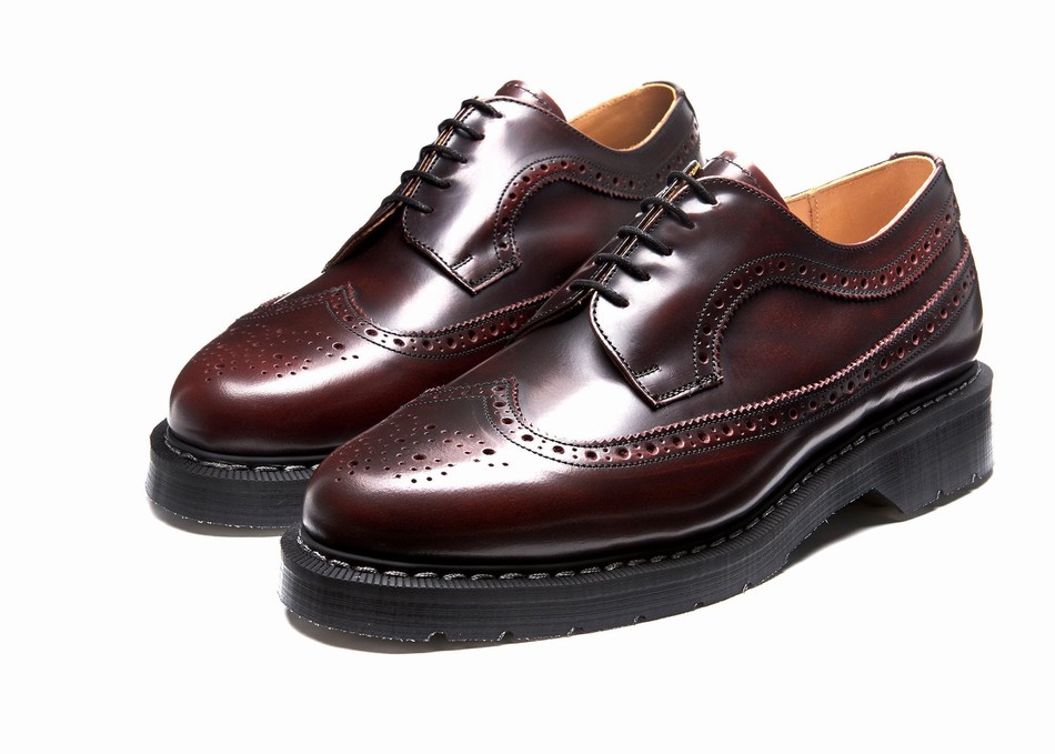 Solovair Rub-Off American Brogue Sko Dame Bordeaux | S5-812-BUR-G-030