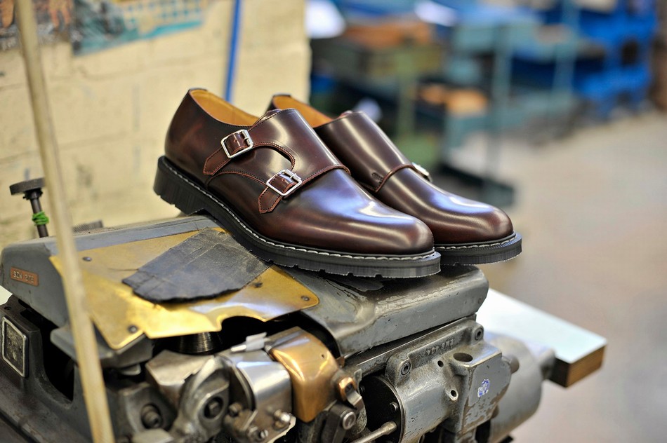 Solovair Rub-Off Double Buckle Monksko Herre Bordeaux | S0-157-BUR-G-030