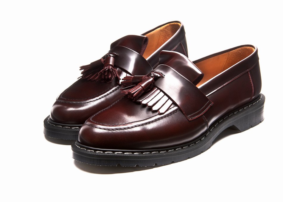 Solovair Rub-Off Tassel Loafers Dame Bordeaux | S0-1022-BUR-G-030
