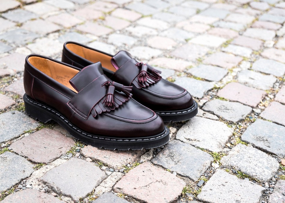 Solovair Rub-Off Tassel Loafers Dame Bordeaux | S0-1022-BUR-G-030