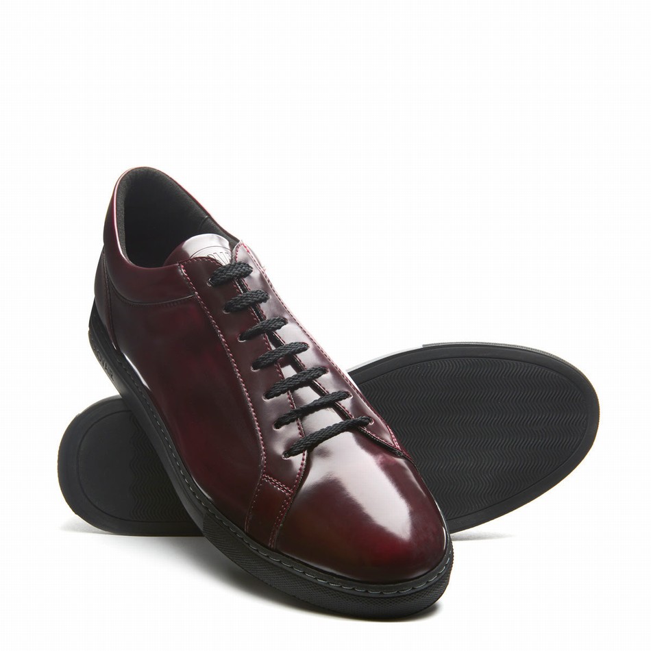 Solovair Rub-off Vegan 070 Sneakers Dame Rød | VS7-070-CR-RO-VEG-G-060
