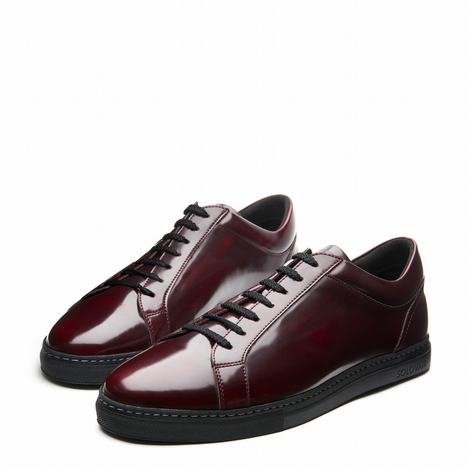 Solovair Rub-off Vegan 070 Sneakers Dame Rød | VS7-070-CR-RO-VEG-G-060