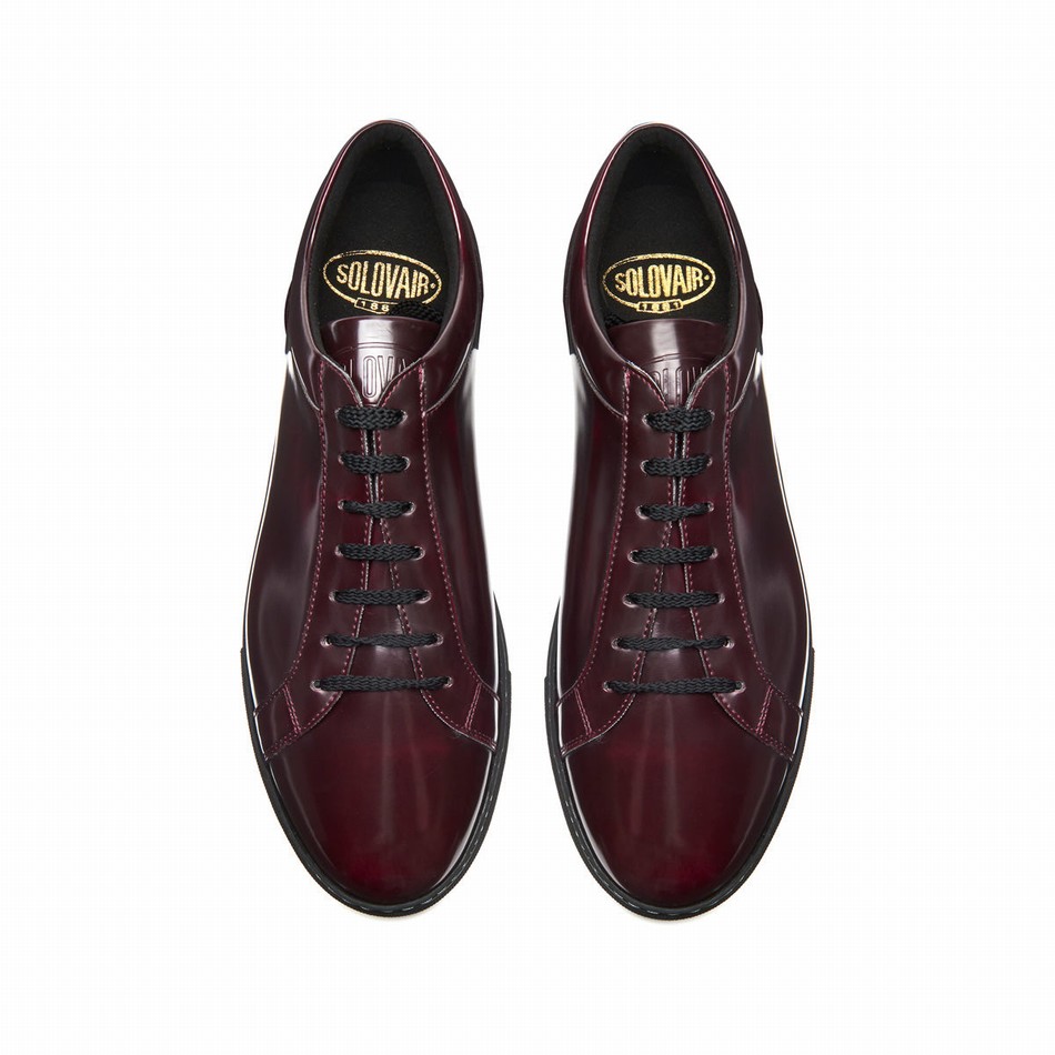Solovair Rub-off Vegan 070 Sneakers Dame Rød | VS7-070-CR-RO-VEG-G-060