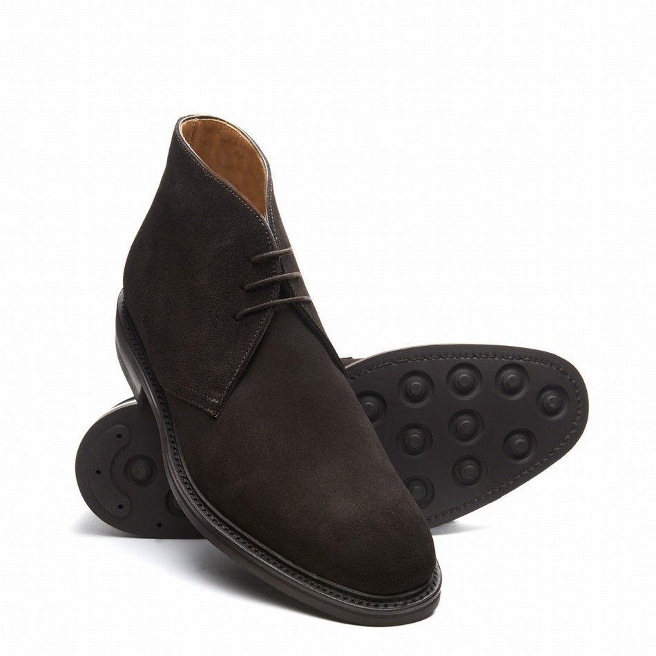 Solovair Suede 3 Eye Chukka Støvler Herre Brune | 103-BN-SUE-060