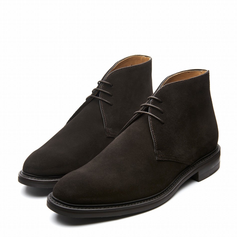 Solovair Suede 3 Eye Chukka Støvler Herre Brune | 103-BN-SUE-060