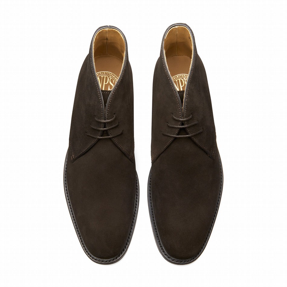 Solovair Suede 3 Eye Chukka Støvler Herre Brune | 103-BN-SUE-060