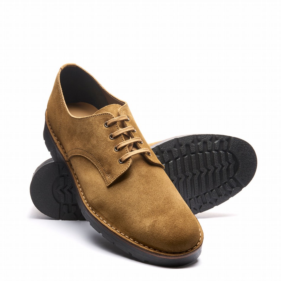 Solovair Suede 4 Eye Gibson Sko Herre Brune | 390-013-060