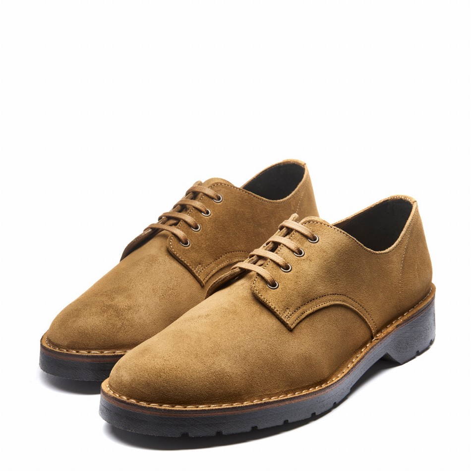 Solovair Suede 4 Eye Gibson Sko Herre Brune | 390-013-060