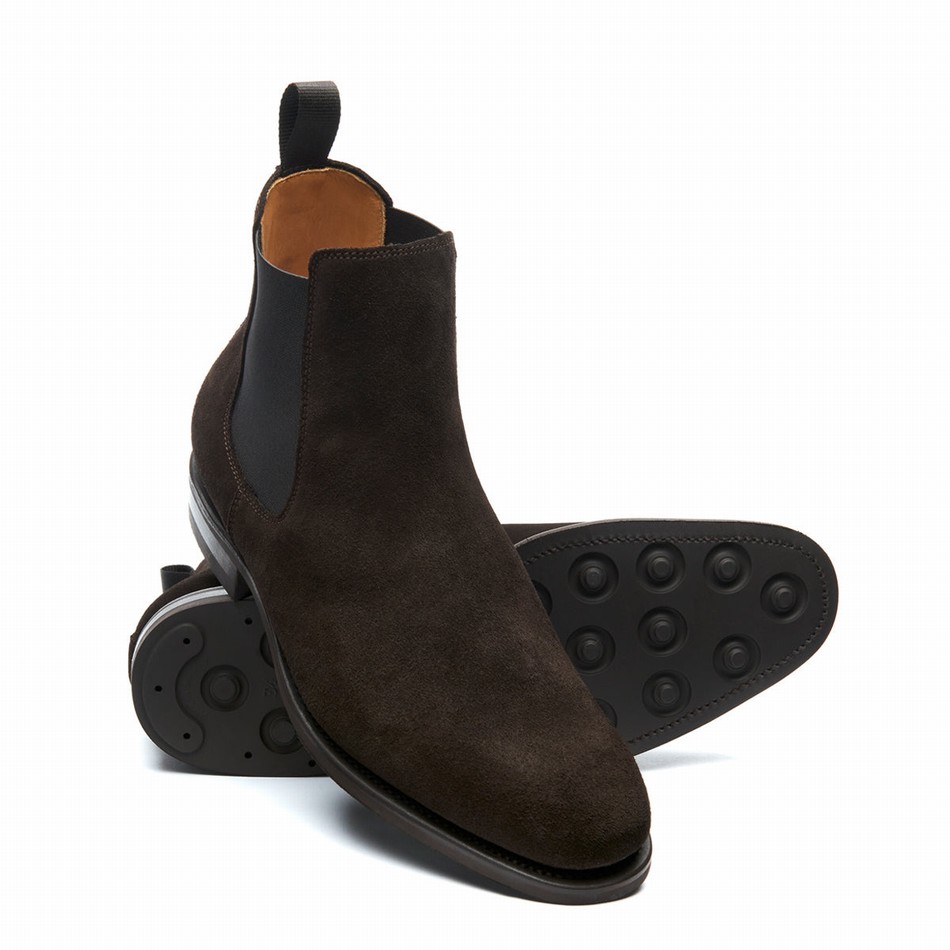 Solovair Suede Chelsea Støvler Herre Brune | 101-BN-SUE-060