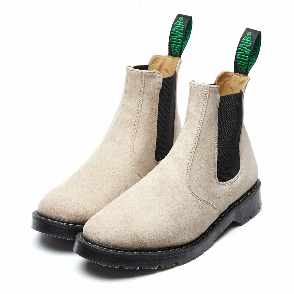 Solovair Suede Dealer Støvler Dame Beige | S0-900-NU-SUE-G-050