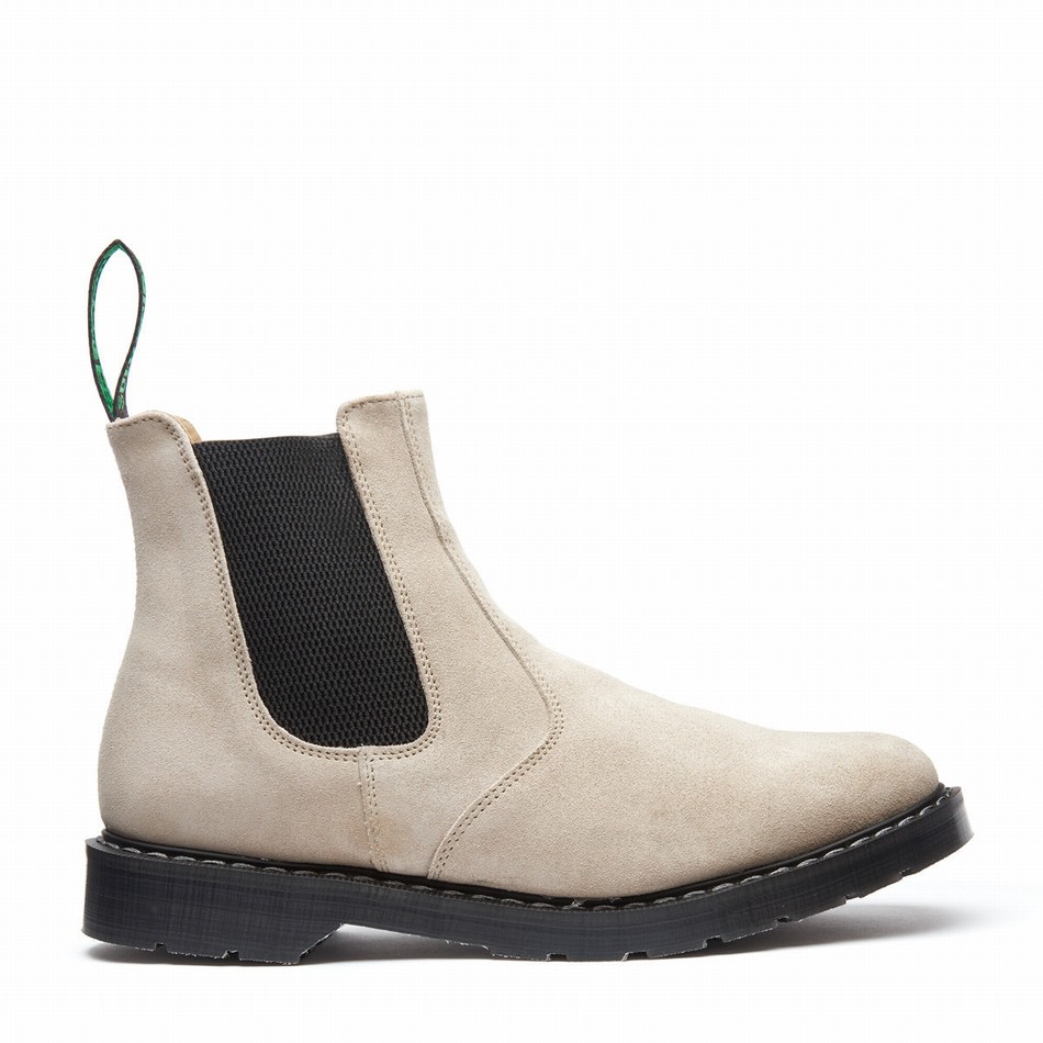 Solovair Suede Dealer Støvler Dame Beige | S0-900-NU-SUE-G-050