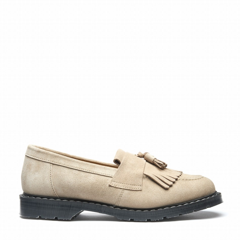 Solovair Suede Tassel Loafers Herre Beige | S0-1022-NU-SUE-G-040