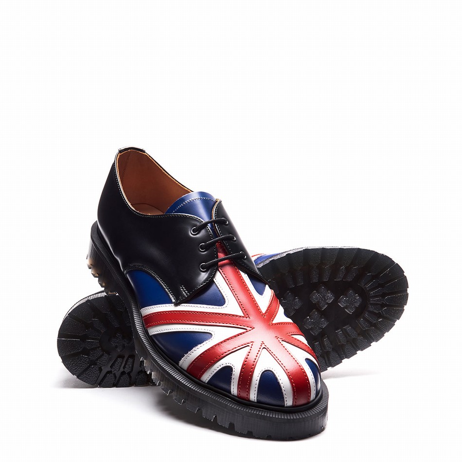 Solovair Union Jack Gibson Sko Herre Sort | 3-995-UJ-060
