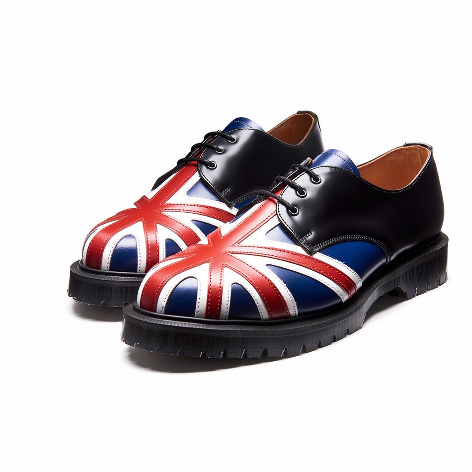 Solovair Union Jack Gibson Sko Herre Sort | 3-995-UJ-060