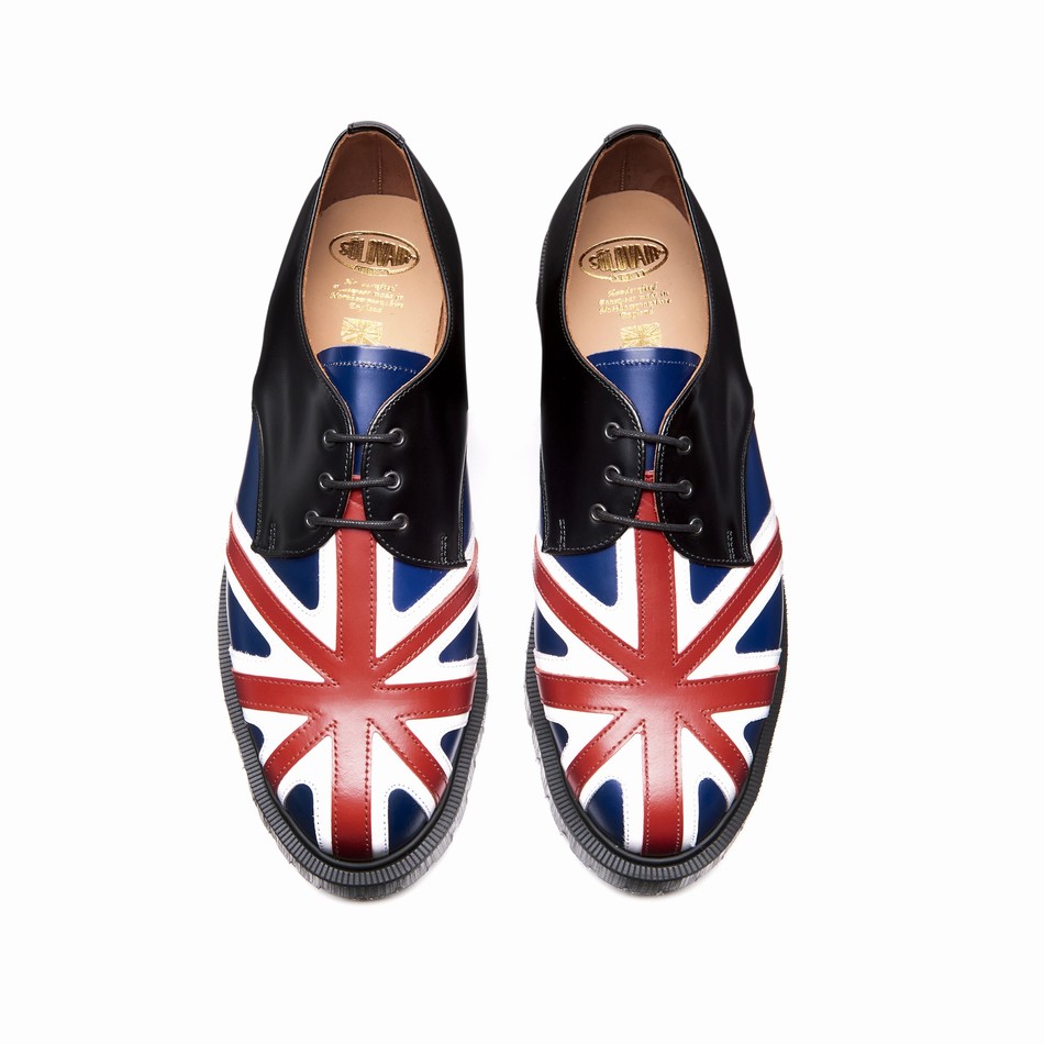 Solovair Union Jack Gibson Sko Herre Sort | 3-995-UJ-060